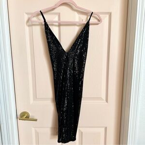 Black sequined bozzolo dress